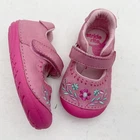 Stride Rite SM Atley Pink Leather Floral Mary Jane Sneakers Baby Girls Size 6W