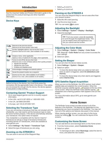 Garmin Striker Series Owners Manual Instructions User Guide - Tough COIL Binding - Bild 3 von 5