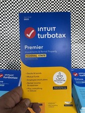 2025 TurboTax Premier Tax Software Fed State Windows/MAC Physical Key Card