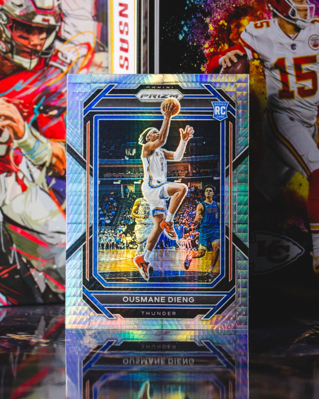 2022-23 Panini Prizm #224 Ousmane Dieng Hyper Prizm Rookie