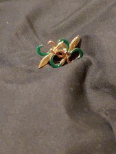 Mardi Gras Colored Fleur de Lis Cufflinks and Studs