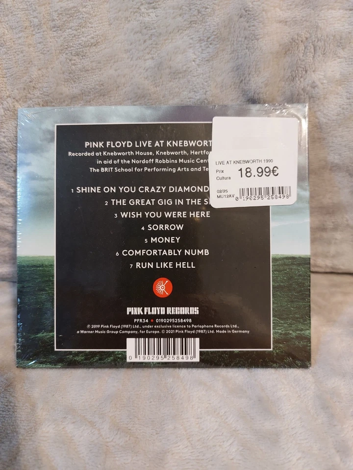 CD Pink Floyd "Live At Knebworth 1990" Sous Blister - Photo 2/2