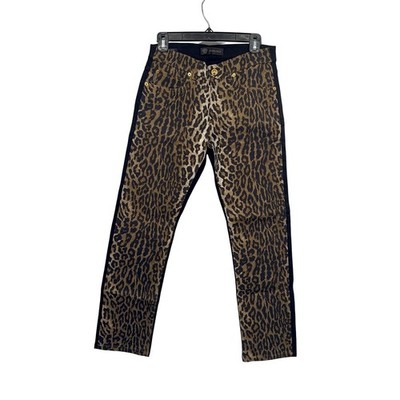 Versace Women s Pants Leopard Print Skinny Jeans Italy Made Size29 New