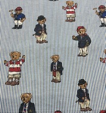 Ralph Lauren Polo Teddy Bears Twin Flat Sheet...
