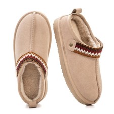 Women's Memory Foam Slippers Winter Warm Cozy Faux Fur Suede House Shoes Indo...