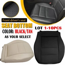 Driver Bottom Seat Cover Black/Tan Leather For 08-15 Mercedes Benz GLK250 GLK350