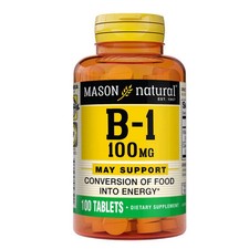 Natural Vitamin B1 100 Mg 100 Tabs By Mason
