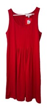 Isaac Mizrahi For Target Size Large Red Shift Pleated Dress NWT Sleeveless