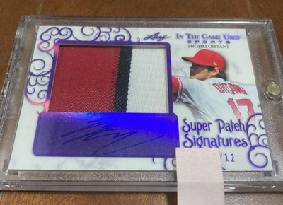 Shohei Ohtani 2018 Leaf Auto /12 Super Patch SPS-S02 IN THE GAME USED SPORTS JPN
