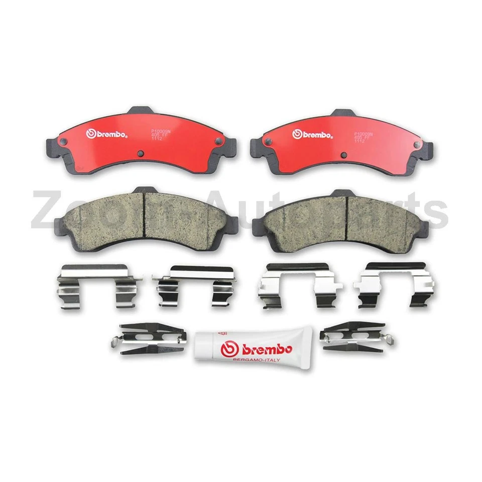 Kit de rotores de freno delanteros y pastillas de freno Brembo para Chevrolet Trailblazer 2002-2005 Foto 3 de 4