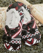 AZTEC-INSPIRED LUK-EES by MUK-LUKS  COZY PLUSH LINED SLIPPERS FITS SIZES 5-7