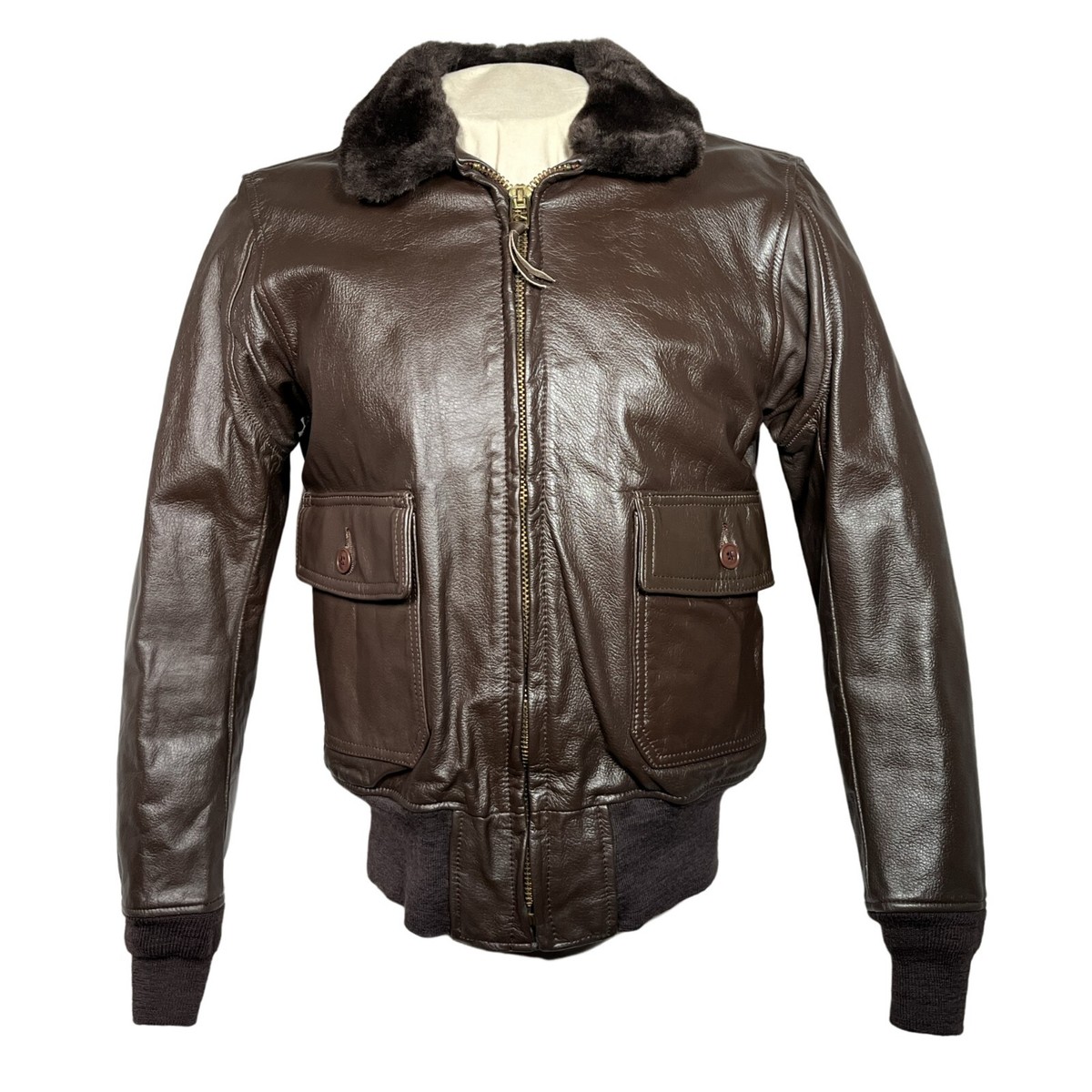 Original G-1 US Flyers Jacket Brill Bros Brown Fur Collar Original G-1 US Flyers Jacket Brill Bros Brown Fur Collar