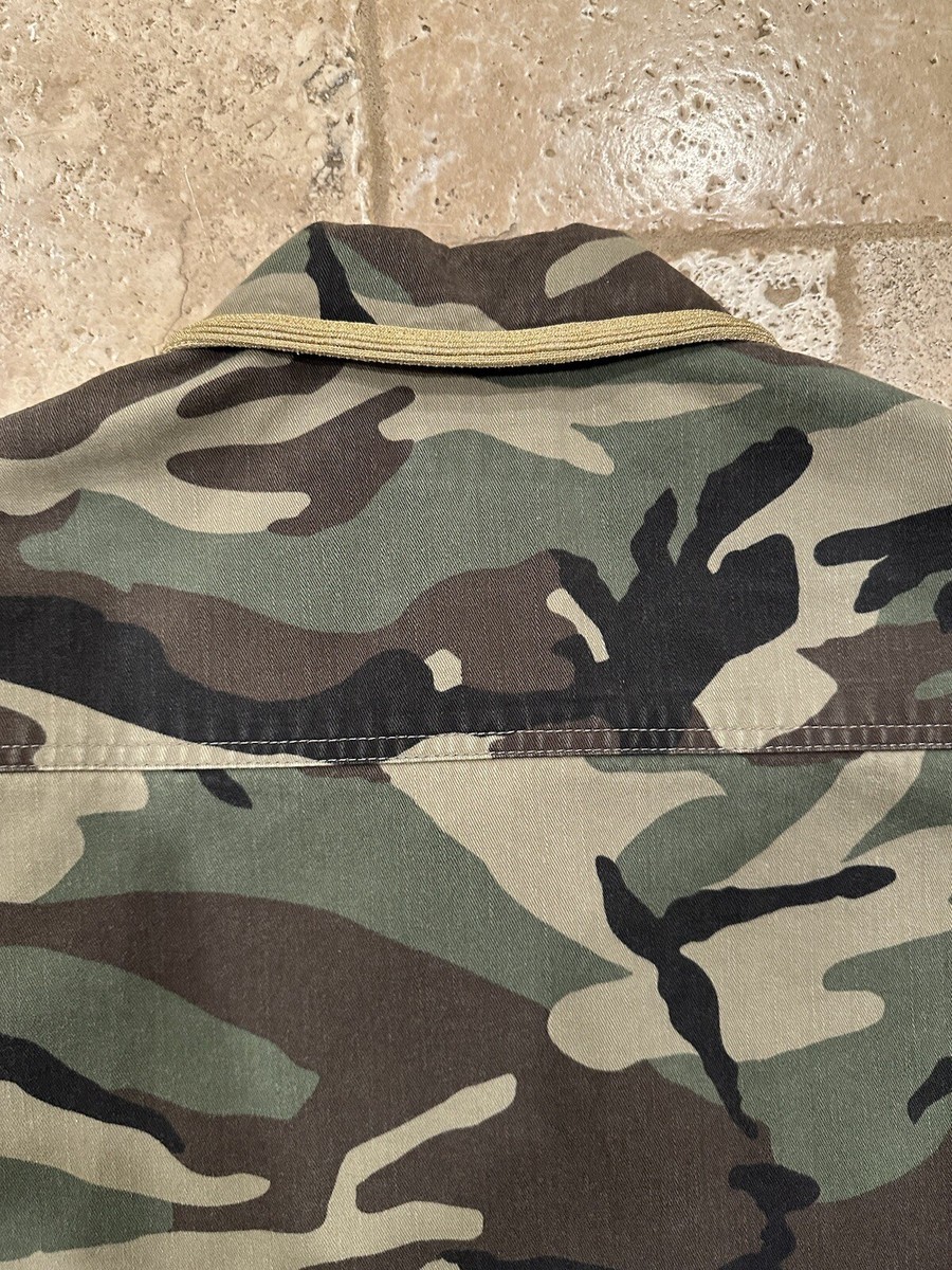 Saint Laurent x Hedi Gold Trimmed M65 Military Camo Jacket | eBay