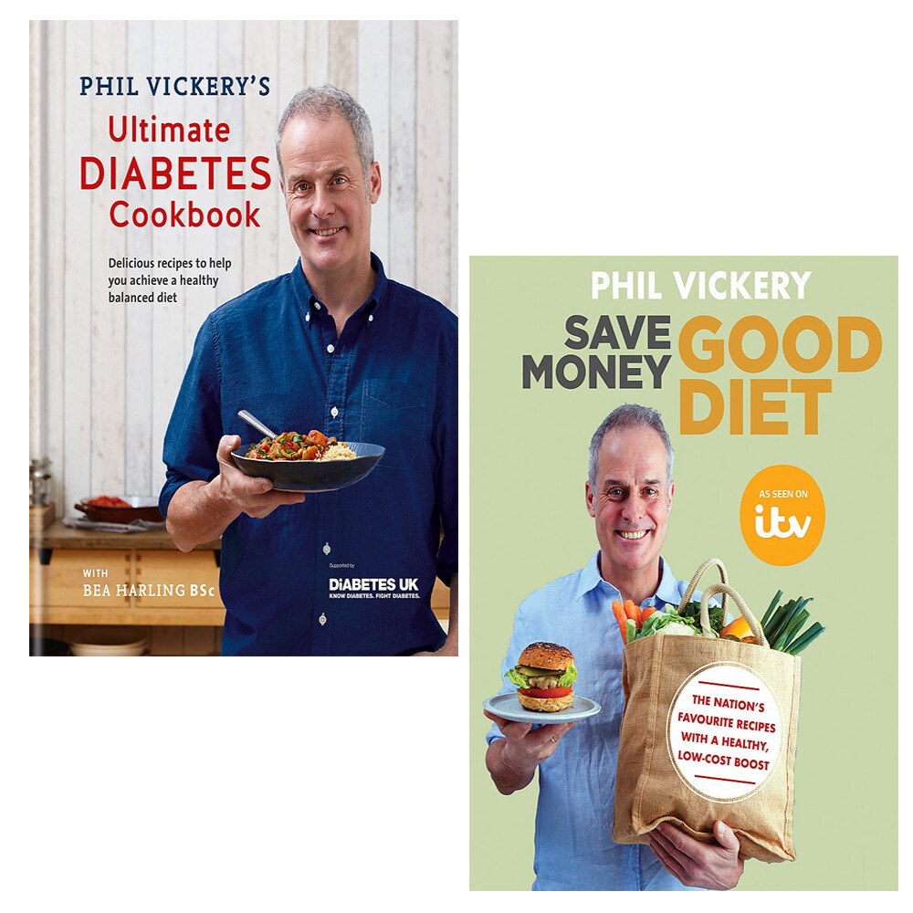 Phil Vickery Unisex Save Money Good Diet & Phil Vickery's Ultimate Diabetes Cookbook 2 Books Collection Set - Non Fiction - Mixed Format - Image 2