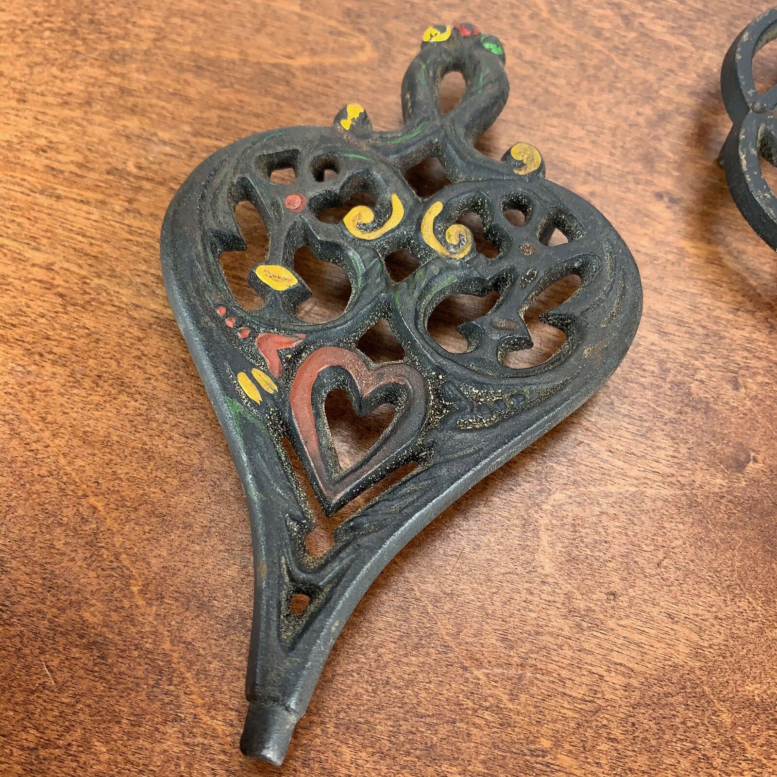 Pair of Vintage WILTON Cast Iron Trivets Country Cabin Decor eBay