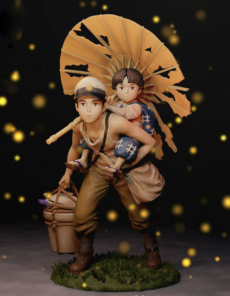 Grave of the Fireflies 3D Printing GK Figure Model Kit Unpainted