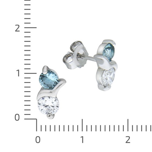 Pendientes Pendientes Pendientes Plata de Ley 925 Rodiada con Circonitas y Cr... - Imagen 2 de 2