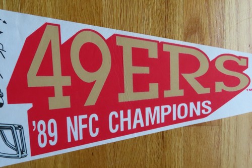 1989 NFC Champions SAN FRANCISCO 49ers 30" Pennant JOE MONTANA Super Bowl XXIV - Picture 3 of 4