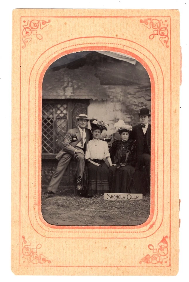 1890s Gilded Age SHOHOLA GLEN AMUSEMENT PARK Pa 1/6 Tintype Souvenir Photo VG+ - Image 3 of 4