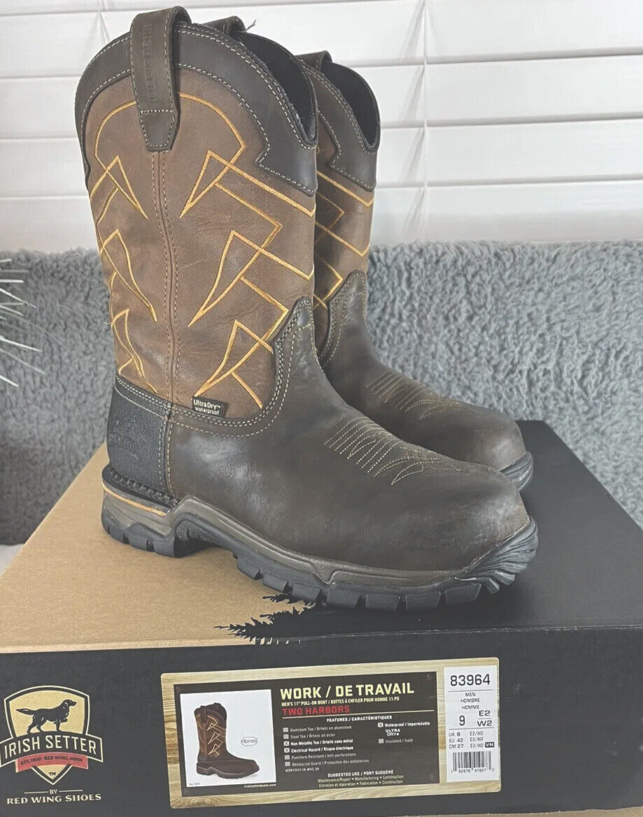 Red Wing Men's Work Boot Size 9EE Irish Setter Two Harbors Red Wing Men's Work Boot Size 9EE Irish Setter Two Harbors