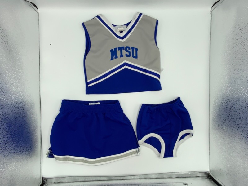 MTSU FOOTBALL GIRL YXS (5) 3 PIECES CHEER LEADER OUTFIT  Pre-Owned