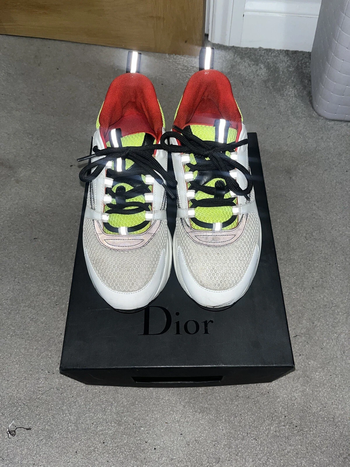 Baskets basses homme Dior B22 blanches taille UK 8