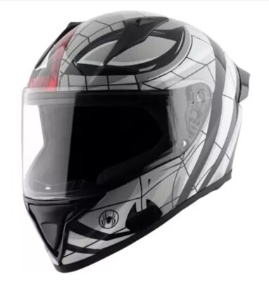 black spiderman motorcycle helmet for sale VEGA Bolt “SPIDERMAN” Edition DOT Certified Full-Face Motorcycle Helmet