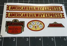 STURDITOYS AMERICAN RAILWAY EXPRESS  DECAL SET