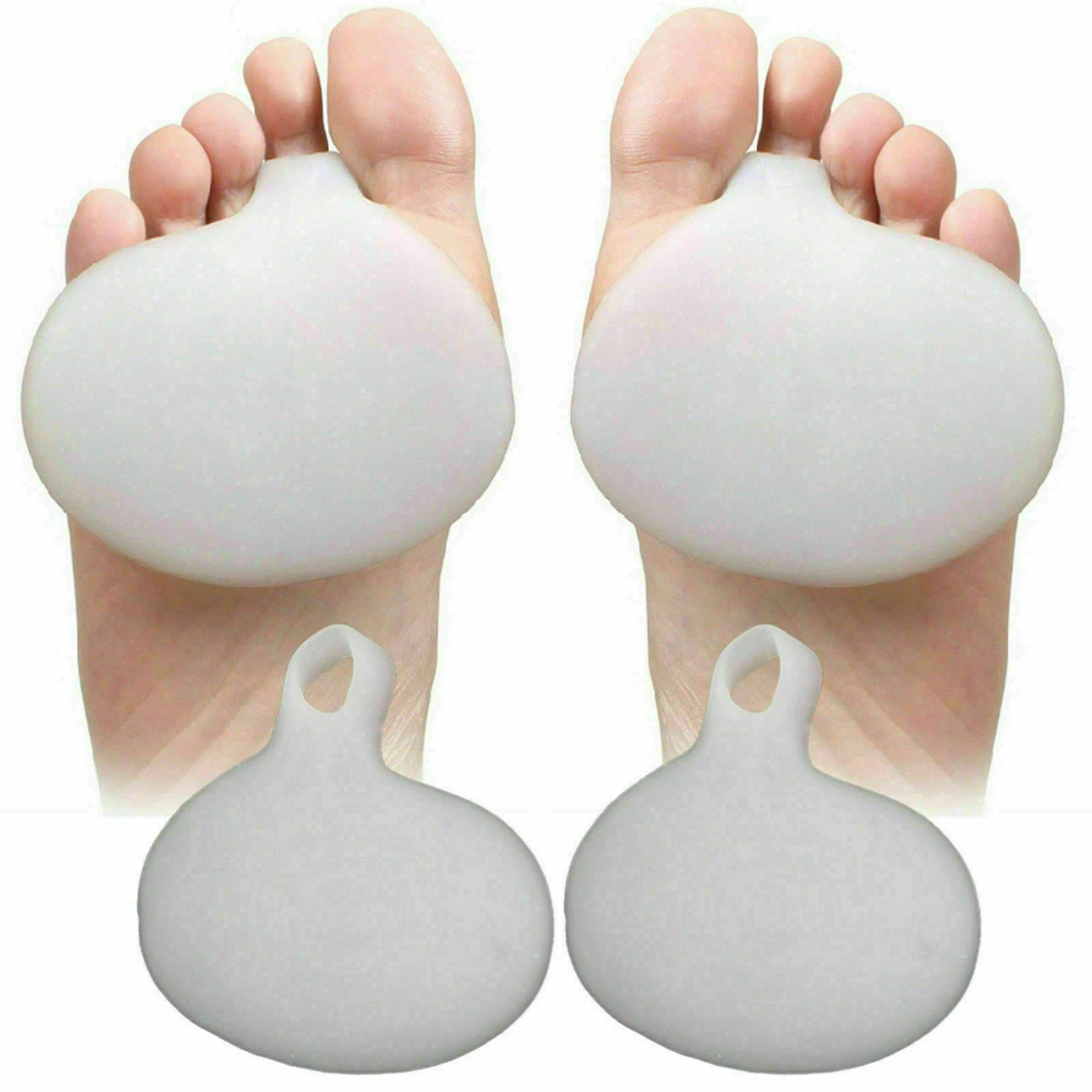 2PCS Gel Metatarsal Foot Cushions Pads Ball Insoles Forefoot Pain Support