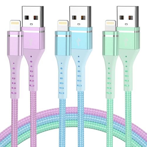 Iphone Charger apple Mfi Certified 3pack 3ft Lightning Cable Fast Charging Hig-image