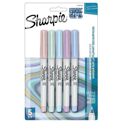 Sharpie ''Mystic Gems'' Permanent Markers Ultra Fine Point Assorted 5-Pack 2136730
