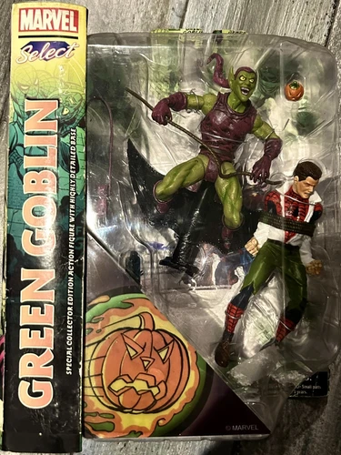FIGURA DE ACCIÓN Marvel Select Duende Verde Hombre Araña Desenmascarado Nuevo
