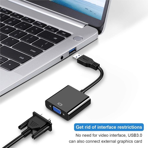 USB zu VGA Adapter für Monitor, VGA zu USB 3.0/2.0 Konverter 1080P Multi-Display - Bild 2 von 9