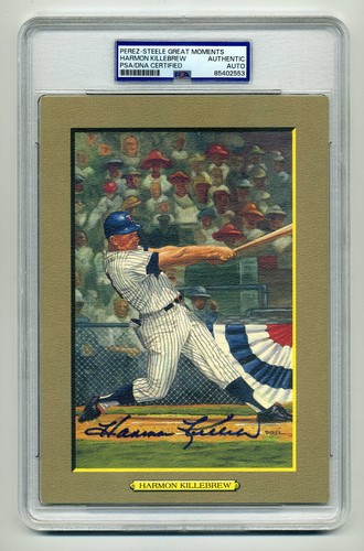 HARMON KILLEBREW PSA/DNA SIGNED PEREZ STEELE GREAT MOMENTS CARD