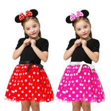 Mädchen Kinder Minnie Maus Prinzessin Tutu Kleid Kostüm Partykleid Festkleid DE