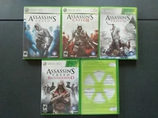 Assassin's Creed 1-3, Lot of 5 Xbox 360 Games, Xbox 360, Brotherhood, Revelation