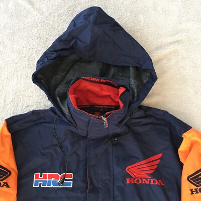 HONDA Racing HRC mens RARE Navy Blue Orange Motorsport Nylon