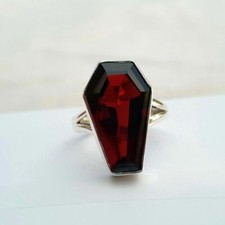 Mozambique Garnet Gemstone 925 Sterling Silver Handmade Ring All Size