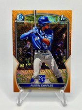 2023 Bowman Chrome Austin Charles Orange Shimmer  1st  /25 SSP 🚀🔥