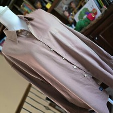 Burberry London Maroon plaid Vintage Mens Button Front Dress Shirt Size 2XL XXL