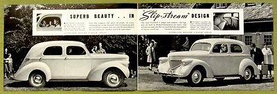 Vintage original GREAT NEW OVERLAND CAR AUTO SALES BROCHURE Slip Stream Design