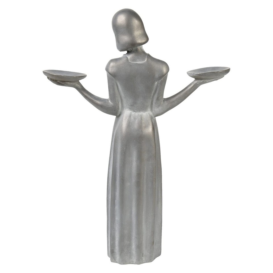 Bird Girl Garden Statue Outdoor Art Yard Decor, Child Sculpture Lawn