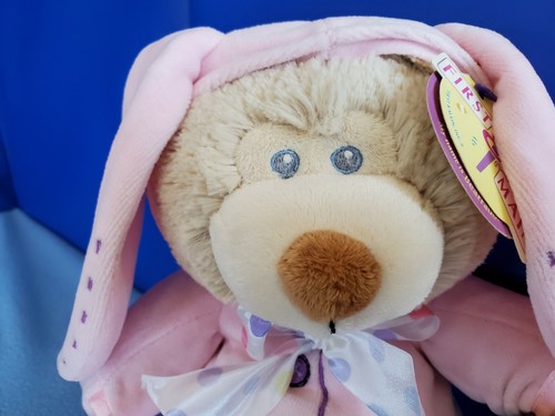 EASTER: Plush Stuffed Bear w/Sleeper 2 Make Look Like Bunny PJ's SO SOFT! NEW - Picture 4 of 12