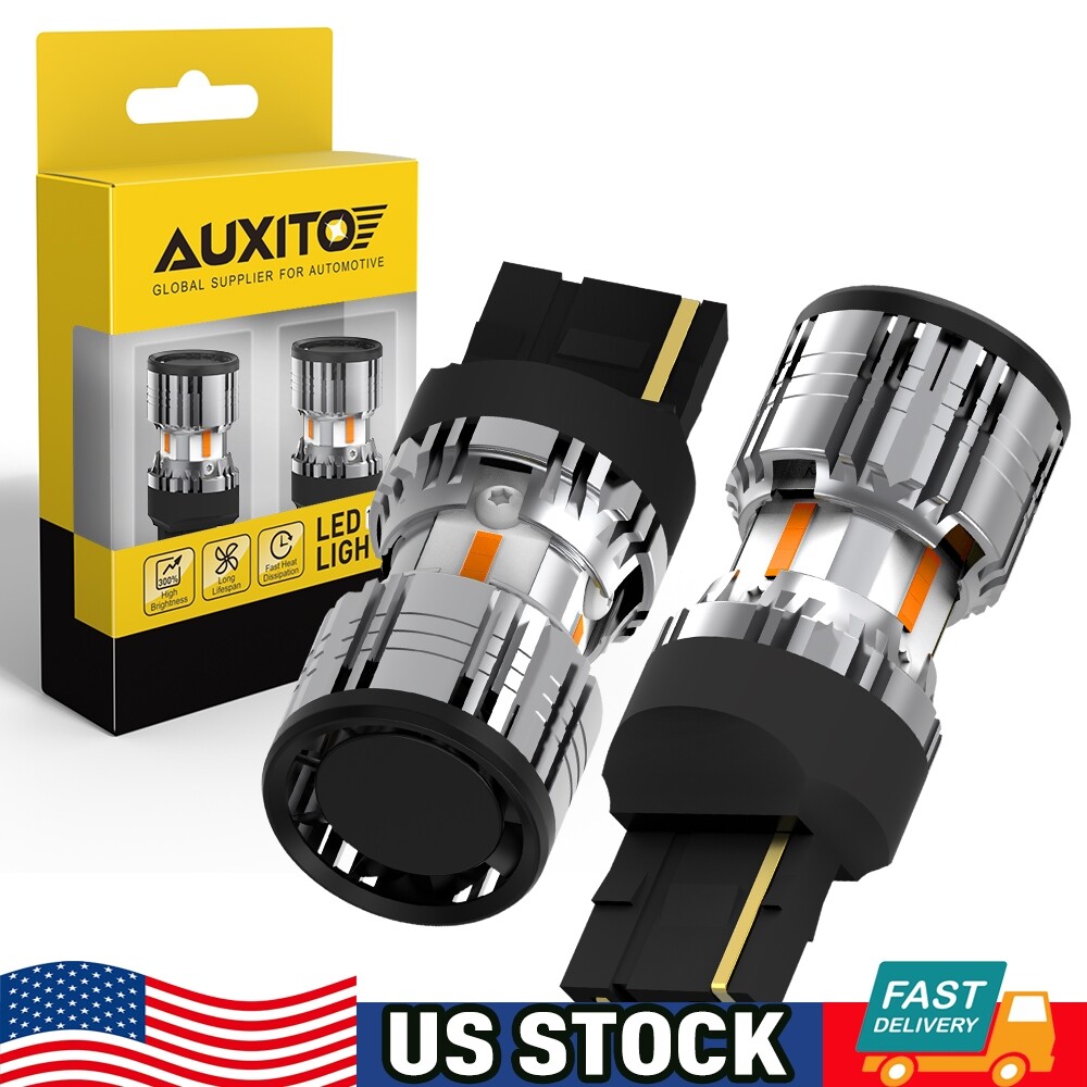 AUXITO 58W 7440 LED Amber Turn Signal Light Bulb 4000LM DRL Parking Light High Power