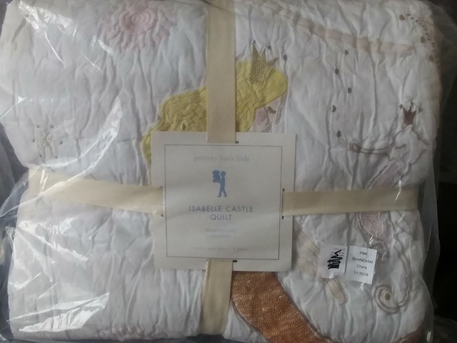 New Pottery Barn Kids Isabelle Castle Twin Quilt Only Mermaid Sold