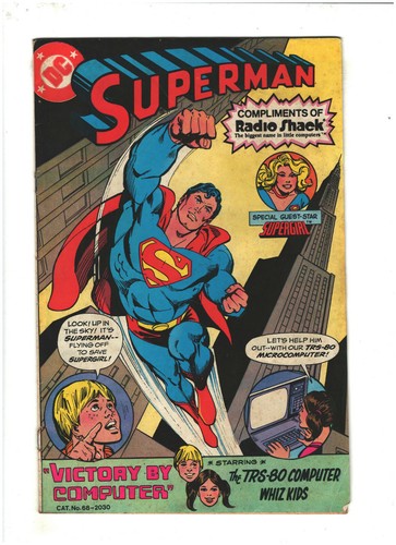 Superman: Victory By Computer VG+ 4.5 DC Comics 1981 Radio Shack, Curt ...