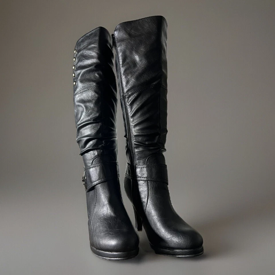 Botas de tacón alto Top Moda para mujer punta redonda Foto 3 de 4