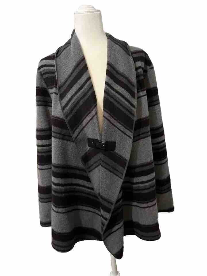 FILA Savile Row Co. Giacca donna grande London misto lana drappeggiata azteca