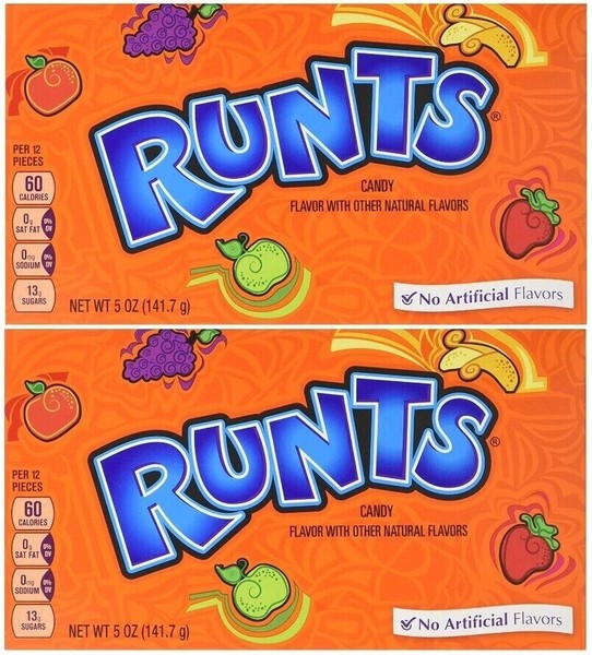 2x Runts Candy Theater Box American Retro Sweets Formally Wonka 141.7g
