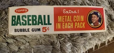 1964 TOPPS BASEBALL DISPLAY BOX 5 CENT METAL COIN VERSION NO TOP STAN MUSIAL 